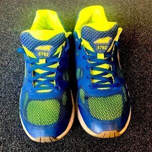 Avia 5792 Royal blue & neon green lace up athletic sneaker.